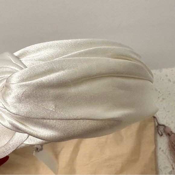 Jennifer Behr Twist Headband White Satin NWT